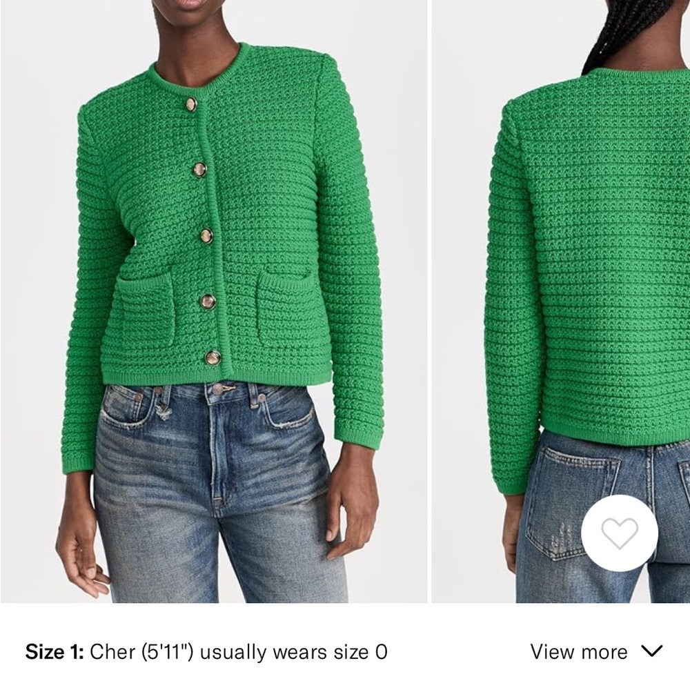 Ba&sh gaspard green Cardigan